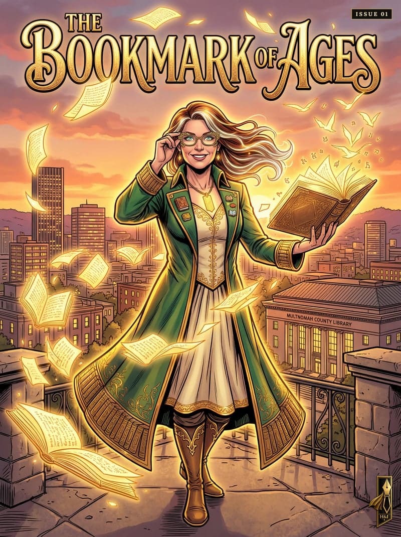 The Bookmark of Ages - Hero & Ink comic cover