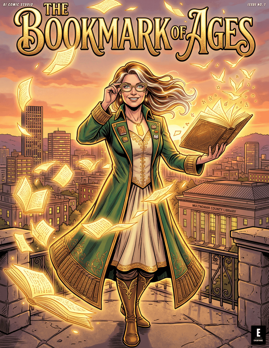 The Bookmark of Ages — Hero & Ink comic cover